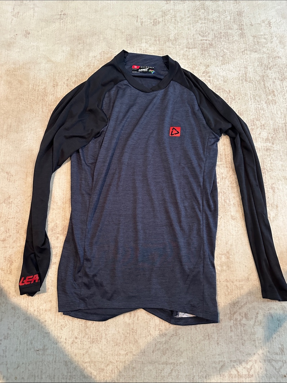 Leatt Men's Long Sleeve Black/Charcoal Mountain Bike Performance Shirt